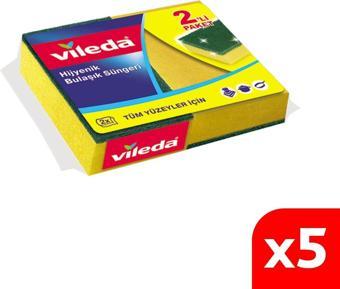 Vileda Hijyenik Düz 2'li Bulasik Süngeri 3'lü Paket