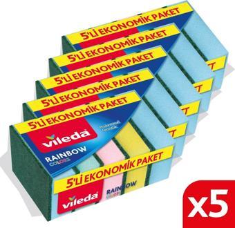 Vileda Rainbow 5'li Bulasik Süngeri 5'li Paket