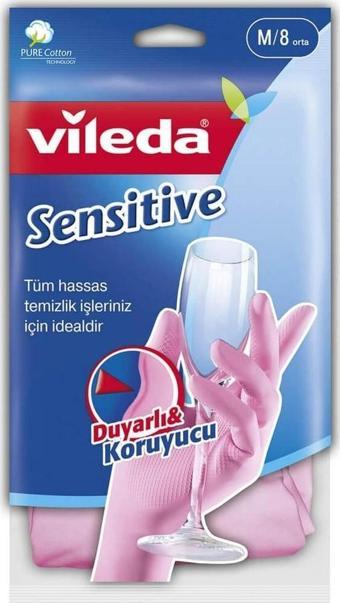 Vileda Sensitive Eldiven No 8 Orta Boy