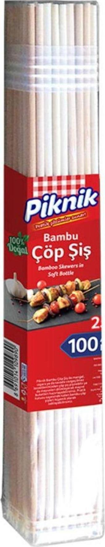 Piknik Bambu Çöp Şiş 100'Lü