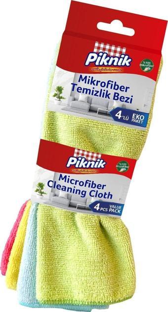 Piknik Mikrofiber Temizlik Bezi 4'Lü