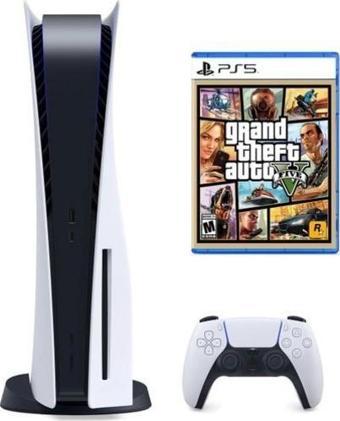 Sony Ps5 Playstation 5 Oyun Konsolu + Gta V 5 Ps5 Oyun