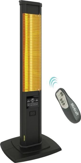 Mirkraft Fever 2500 Watt Elektrikli Isıtıcı - Ip24 - Lcd Ekran - Uzaktan Kumandalı - 4 Isı Ayarı