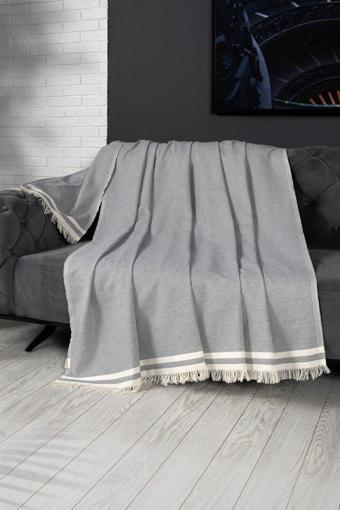 Denizli Concept Alinda Koltuk Örtüsü Gri 170x230 Cm