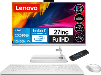 Lenovo Ideacentre Aıo 3 27IAP7 Intel Core I5 12450H 32gb 1tb SSD 27" Windows11Home AIO Masaüstü Bilgisayar BF0GJ00K7TX27