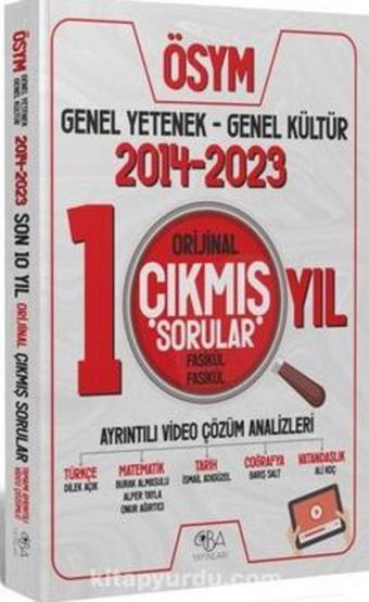  KPSS Genel Yetenek Genel Kültür Orijinal Son 10 Yıl Çıkmış Sorular 2014-2023 Video Çözümlü 