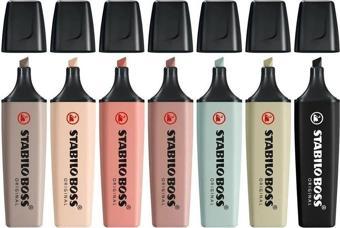 Stabilo Boss Nature Colors 7 Renk 2024 Yeni Doğal Renkler Serisi Set