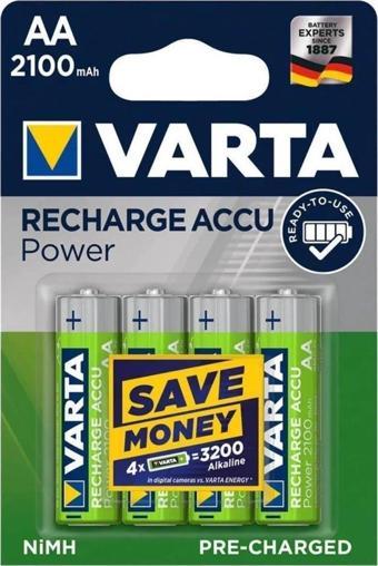 VARTA 2100mAh AA Şarj Edilebilir 4'lü Pil