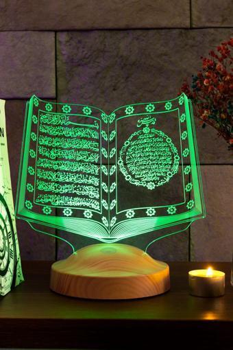 Sevgi Lambası Dini Hediye Kuranı Kerim Gece Lambası, Isimli Dini Hediye Led Lamba