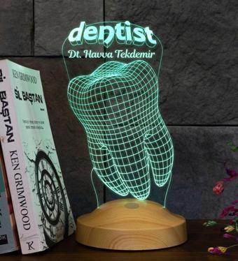 Sevgi Lambası Diş Doktoru Hediyesi, Diş Teknikerine Hediye, Dentist 3d Led Lamba