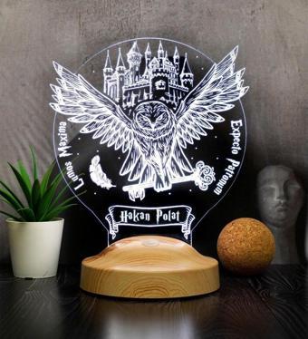 Sevgi Lambası Harry Potter Hediyesi Hogwarts Hedwig 3d Led Lamba, Hediye Baykuş Gece Lambası, Harry Potter Hediye