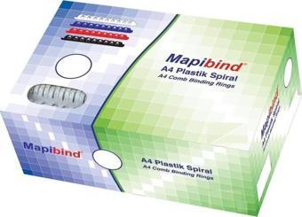 Mapibind Spiral Plastik 200-220 Sayfa 22 MM Beyaz Spiral (50 Li Paket)