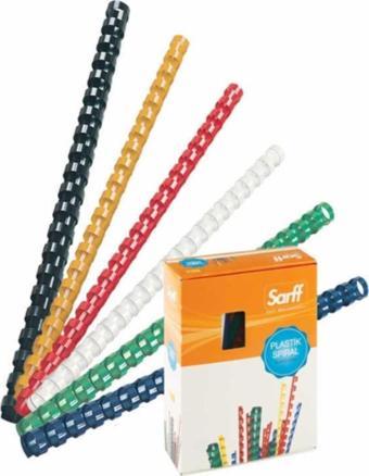 Sarff Spiral Plastik 125 Sayfa 14 MM Beyaz (100 Lü Paket)