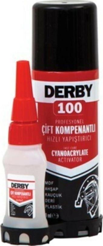 Derby Sprey Hızlı Yapıştırıcı MDF Aktivatör 100 ML + 25 ML (50 Adet)