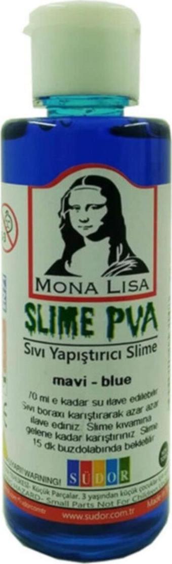 Monalisa Sıvı Yapıştırıcı Slime 70 ML Mavi SL01-4 (12 Li Paket)