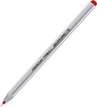 Pensan Triball Tükenmez Kalem 1.0 Mm Kırmızı 12 Li (1 Paket 12 Adet)