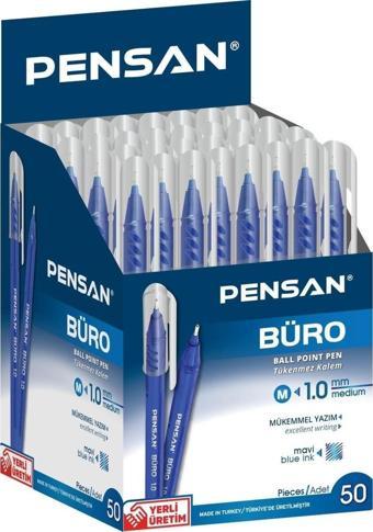 Pensan Tükenmez Kalem Büro 1 MM Mavi (50 Li Paket)