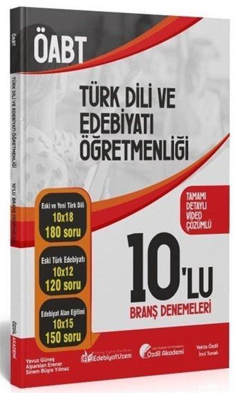 ÖABT Türk Dili ve Edebiyatı 10 Deneme Çözümlü - Özdil Akademi