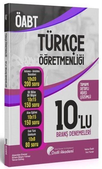 ÖABT Türkçe Öğretmenliği 10 Deneme Çözümlü - Özdil Akademi