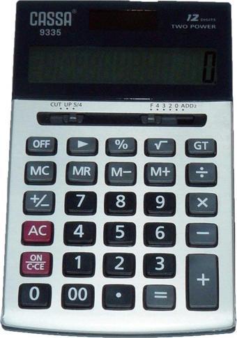 Cassa Hesap Makinesi Elektronik 12 Haneli Siyah Hesap Makinesı