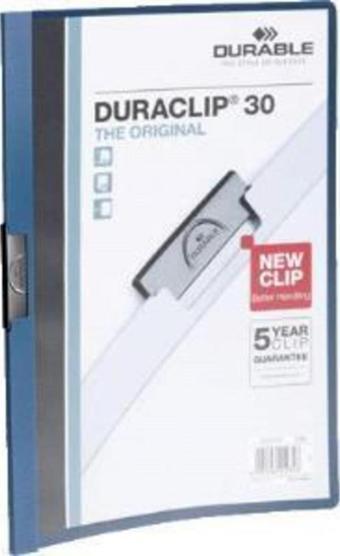 Durable Sıkıştırmalı Dosya DuraClip Ortadan Klipsli 30 Sayfa A4 Lacivert (25 Li Paket)