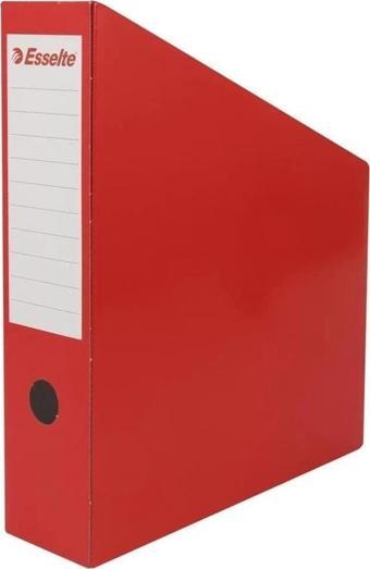 Esselte Karton Magazinlik Kutu Klasör 7.2 x 31.5 x 25 CM Kırmızı (6 Lı Paket)