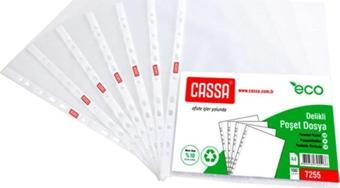 Cassa Poşet Dosya Eco 35 Micron 100 Lü A4 Şeffaf  (50 Paket)