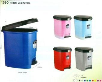 Ark Çöp Kovası Plastik Kapaklı Pedallı 20 LT 1580