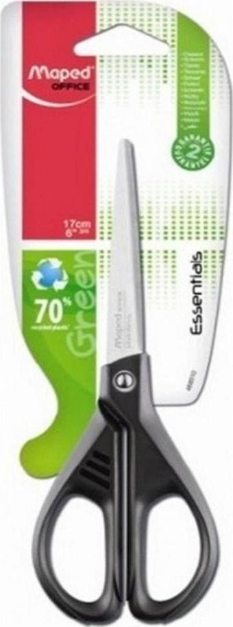 Maped Büro Makası Essentials Green Plastik Saplı Blisterli 17 CM Simetrik Makas