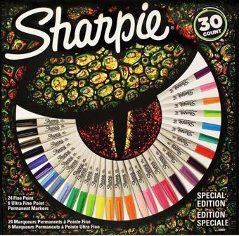 Sharpie Fine Permanent 30'lu Karışık Kutu Kertenkele Markör Kalem