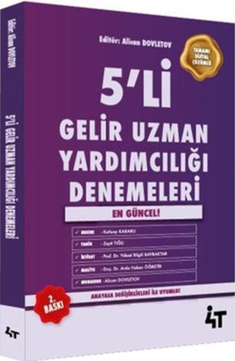 Gelir Uzman Yardımcılığı 5 Deneme Alican Dovletov - 4T Yayınları