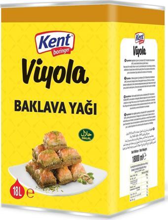 Kent Boringer Viyona Sade Baklava Yağı Teneke 18 LT