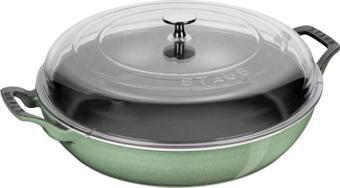 Staub Cam Kapaklı 30 Cm Döküm Sote Tenceresi Adaçayı-405087090