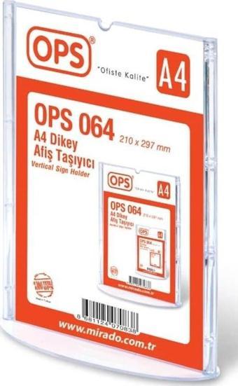 OPS DP 064 A4 T Tipi Dikey Afiş Taşıyıcı