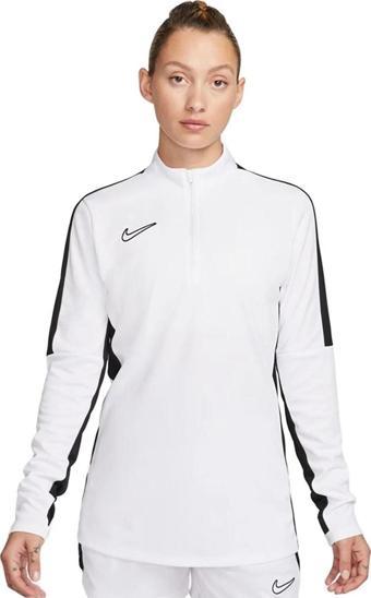 Nike W Nk Df Academy 23 DR1354-100 Dril Beyaz Kadın Futbol Antrenman Uzun Kollu Üst