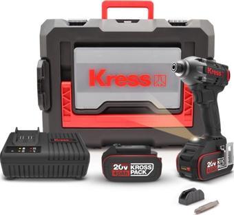 Kress KUB60.2 20Volt 4.0Ah Li-ion Çift Akülü 230Nm Kömürsüz Profesyonel Şarjlı Darbeli Tornavida