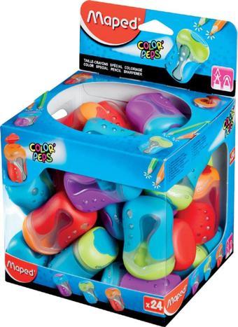 Maped Kalemtıraş Color Peps Çift Delikli Öğrenci Kalemtıraşı (24 Lü Paket)