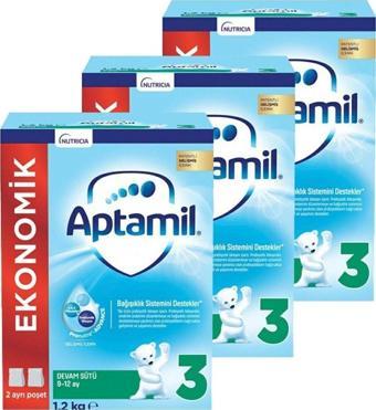 Aptamil 3 Devam Sütü Yeni Formül 1200 gr X 3 Adet