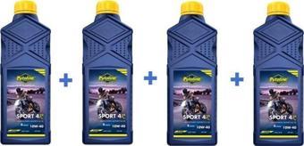 Putoline Sport 4R 10w-40 Yarı Sentetik 4 Zamanlı Motosiklet Yağı 1 L-4 Adet