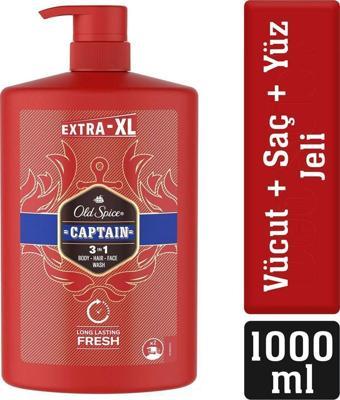 Old Spice Captain Erkekler İçin Duş Jeli Ve Şampuan 1000 Ml Ekstra-xl