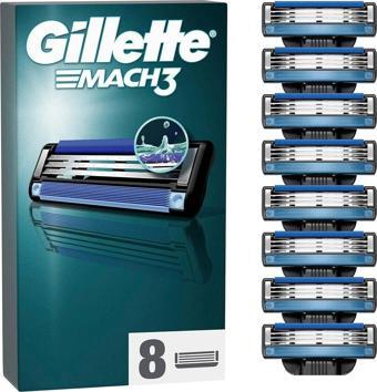 Gillette Mach3 Avantajlı Yedek Tıraş Bıçağı 8'Li