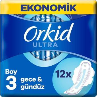 Orkid Ultra Extra Hijyenik Ped Gece Ekonomik Paket 12 Ped
