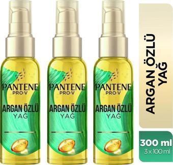 Pantene Doğal Sentez Saç Bakım Serumu Argan Yağlı Elixir 100 Ml x3