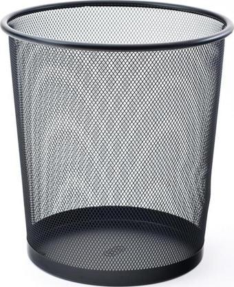 Mas Çöp Kovası Metal Tam Perforeli 10 Litre Siyah Paslanmaz Çöp Kovası