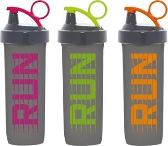 Herevin Desenli Shaker PP Run Kombin 740 ML Sporcu Matara (Karışık Renk 1 Adet)