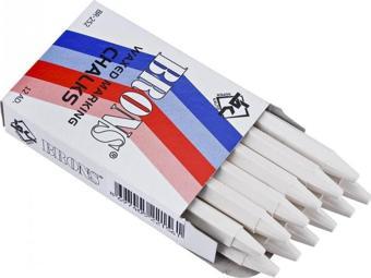 Brons Tebeşir Yuvarlak Yağlı Beyaz 12 Lİ (1 Koli 100 Paket)