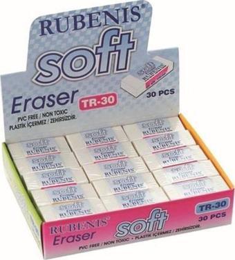 Rubenis Silgi Soft 30 Lu Beyaz Öğrenci Silgisi (30 Lu Paket)