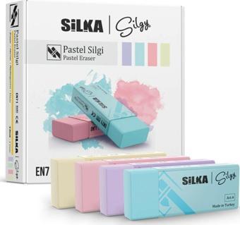 Silka Art.4 Pastel Öğrenci Silgisi Karışık Renklerde (20 Li Kutu)