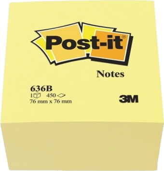 Post-it Yapışkanlı Not Kağıdı Küp 450 Yaprak 76x76 Sarı