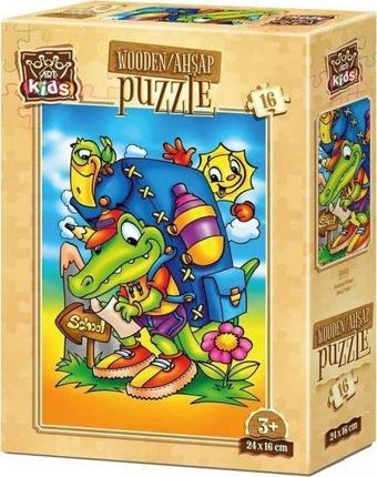 Art Kids Okul Yolu 16 Parça Ahşap Puzzle 5852